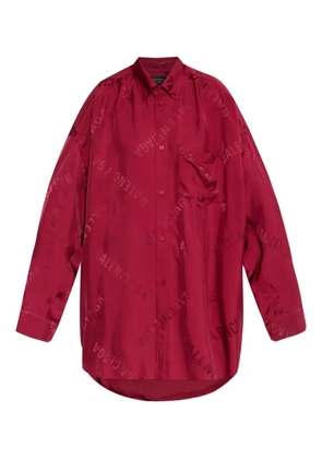Balenciaga logo-print shirt - Red