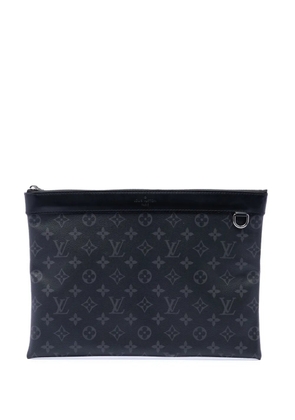 Louis Vuitton Pre-Owned 2017 Monogram Eclipse Discovery Pochette GM clutch bag - Black