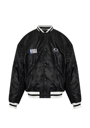 Balenciaga x NBA logo-patch bomber jacket - Black
