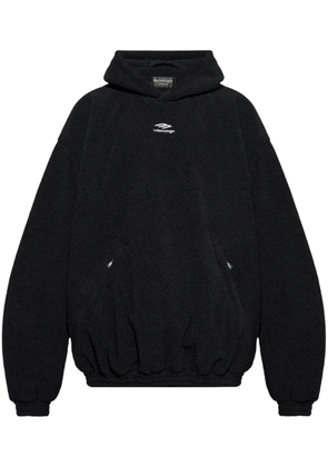 Balenciaga logo-embroidered hoodie - Black