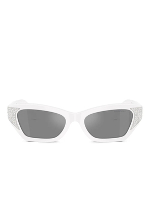 Swarovski Eyewear crystal-embellished cat-eye sunglasses - White