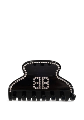 Balenciaga monogram-embellished hair clip - Black