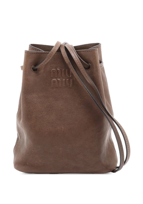 Miu Miu Pre-Owned 2010-2026 Nappa bucket bag - Brown