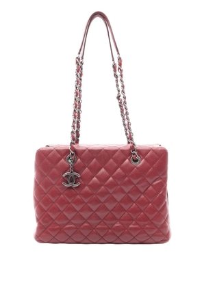 CHANEL Pre-Owned 2015-2016 CC Quilted Caviar City Shopping tote bag - Red