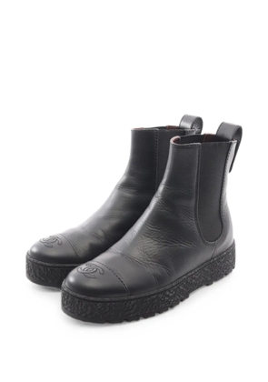 CHANEL Pre-Owned 1986-1988 Coco Mark ankle boots - Black