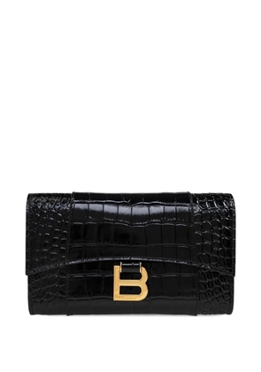 Balenciaga Hourglass wallet-on-chain - Black