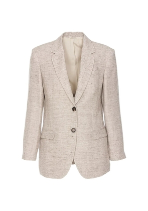 Brunello Cucinelli tailored single-breasted blazer - Neutrals