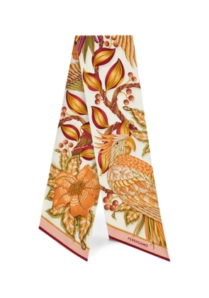 Ferragamo Parrots print bandeau scarf - Neutrals