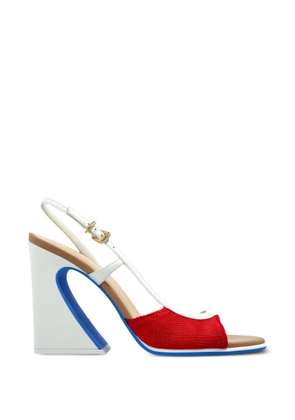 FENDI 95mm Arco sculptural-heel slingback sandals - White