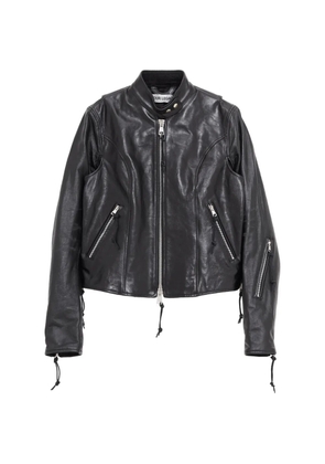 OUR LEGACY Yokai buffed leather jacket - Black