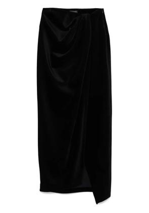 Balenciaga velvet midi skirt - Black