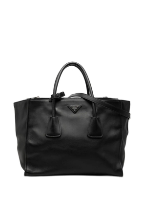 Prada Pre-Owned 2010-2026 Glace Calf Twin Pocket Double Handle satchel - Black