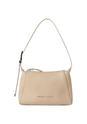 Brunello Cucinelli leather shoulder bag - Neutrals