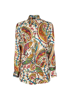 ETRO paisley-print silk shirt - White