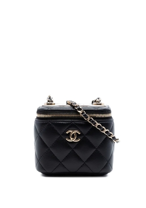 CHANEL Pre-Owned 2020 Mini Quilted Lambskin Trendy CC Case vanity bag - Black