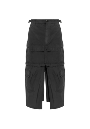Balenciaga ripstop maxi cargo skirt - Black