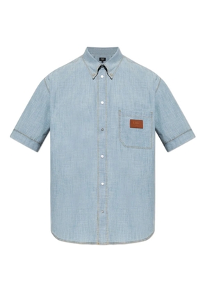 FENDI patch-pocket short-sleeves shirt - Blue