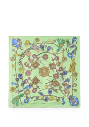Versace jewel-print scarf - Green