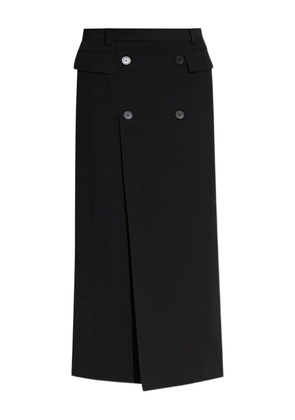 Balenciaga double-breasted split skirt - Black