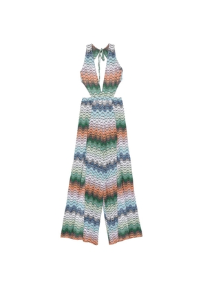 Missoni zigzap-pattern jumpsuit - Blue