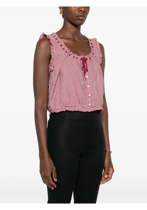 DÔEN Traveler gingham top - Red