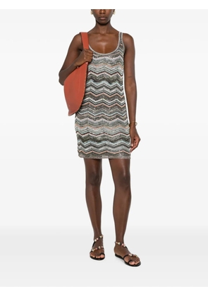 Missoni zigzag-knit mini dress - Grey