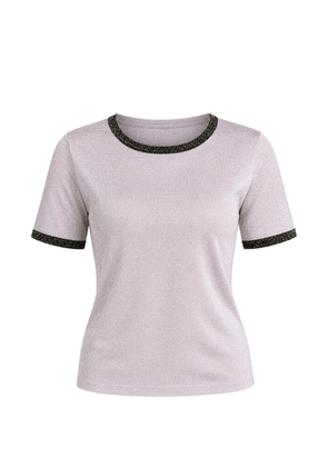 Roberto Collina glitter-trim short-sleeve T-shirt - Grey
