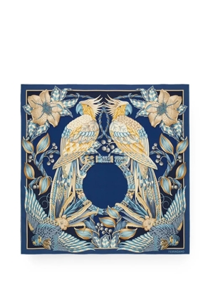 Ferragamo parrots-print scarf - Blue