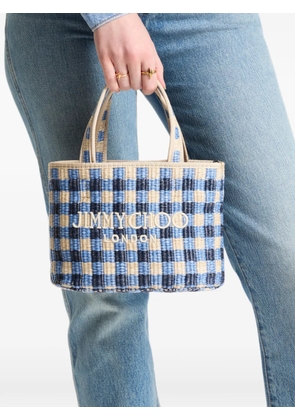 Jimmy Choo beach tote East-West mini bag - Blue