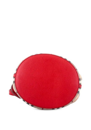 Burberry Pre-Owned Lorne Haymarket Coated Canvas Small bucket bag - Red