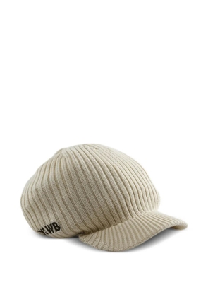 Wales Bonner Y3 ribbed-knit peaked cap - Neutrals