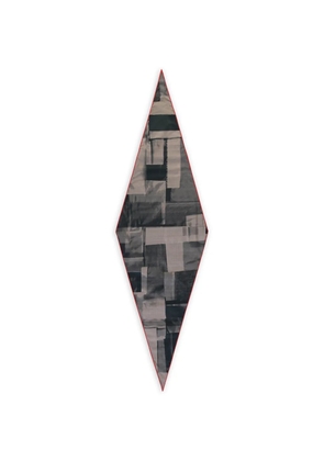 Zegna abstract-print diamond-shaped scarf - Grey