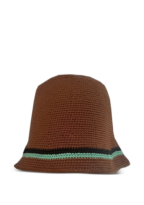 B.B. Walace Schnabel knitted cloche bucket hat - Brown