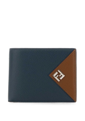 FENDI logo-plaque bi-fold wallet - Blue