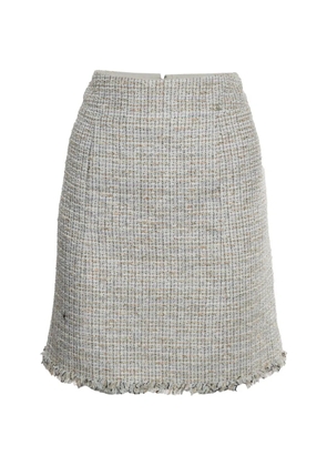 CHANEL Pre-Owned tweed mini skirt - Blue