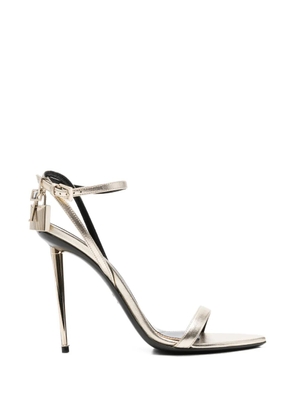 TOM FORD padlock leather sandals - Gold