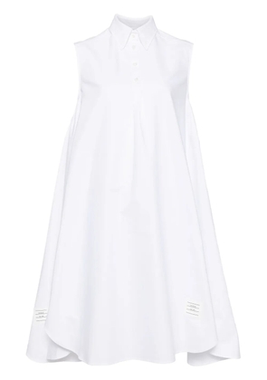Thom Browne button-down collar day dress - White