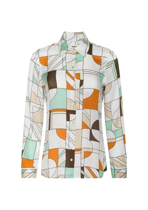 L'Agence Nina geometric-print blouse - White