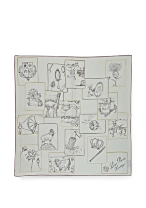 Loro Piana Heritage-print silk scarf - Neutrals