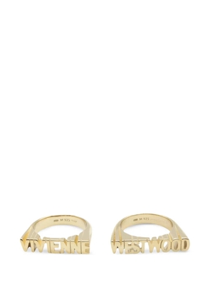 Vivienne Westwood Pre-Owned Essex logo-lettering rings - Gold