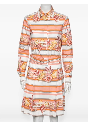 Ferragamo Pre-Owned 2024 printed shirt dress - White