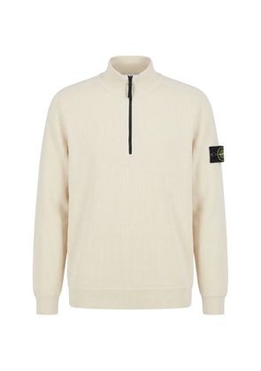 Stone Island Compass-patch half-zip sweater - Neutrals
