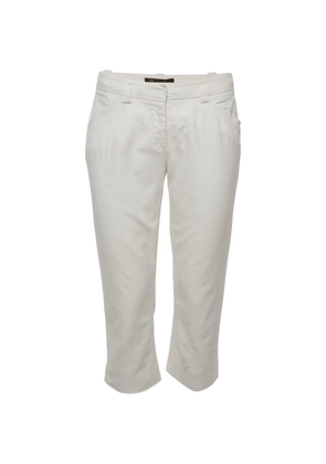 Loro Piana Pre-Owned mid-rise cropped trousers - White
