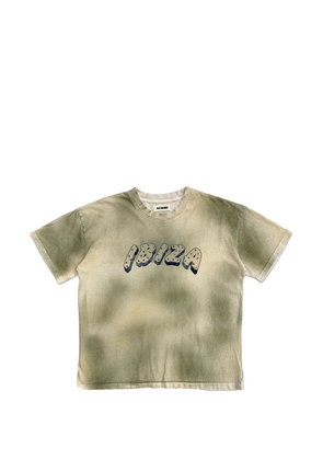 Alchemist crystal-embellished camouflage-dye T-shirt - Neutrals