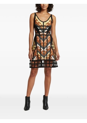 Hervé Léger Pre-Owned Amella jacquard mini dress - Black