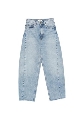SANDRO leather-patch jeans - Blue