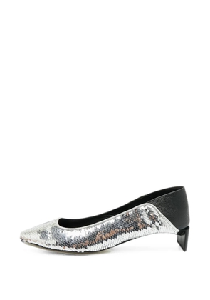 Loewe Pre-Owned sequin-embellishment pumps - Silver