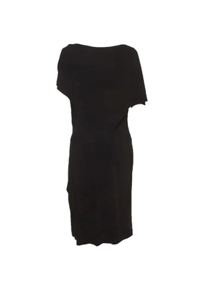 Escada Pre-Owned draped jersey midi dress - Black
