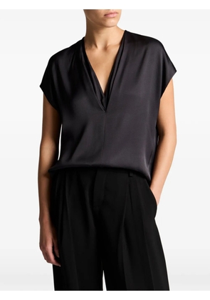 Vince V-neck silk blouse - Black