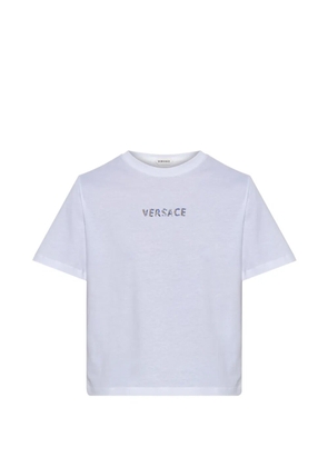 Versace bead-embellished logo T-shirt - White